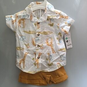Carter's Baby Boy Button Down Shirt 2 piece Outfit Set 6M